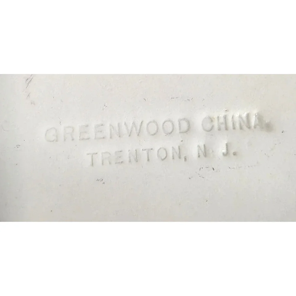 Greenwood China Trenton NJ Antique Ironstone Oval Platter White Restaurant Ware
